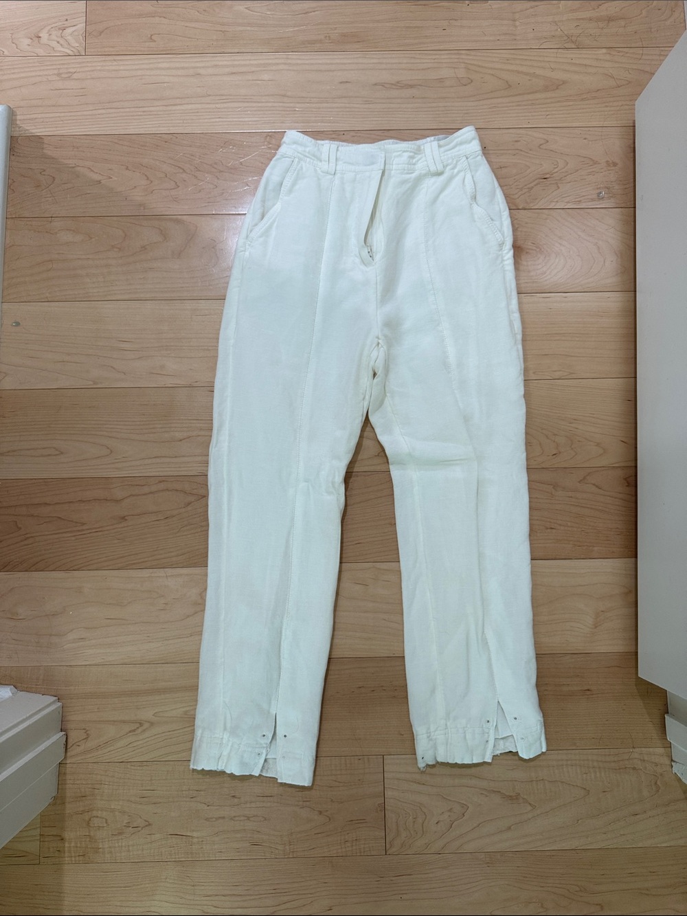 Aje Cream Tailored Cropped Trousers